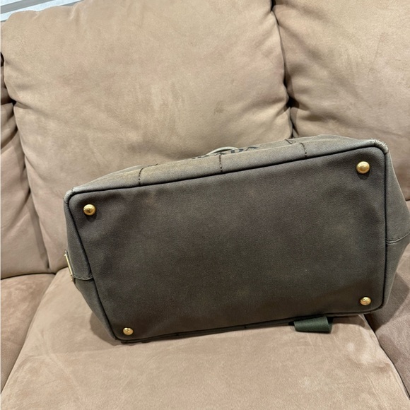 Prada Canapa canvas tote bag Olive Green Crossbody Strap - Picture 6 of 12